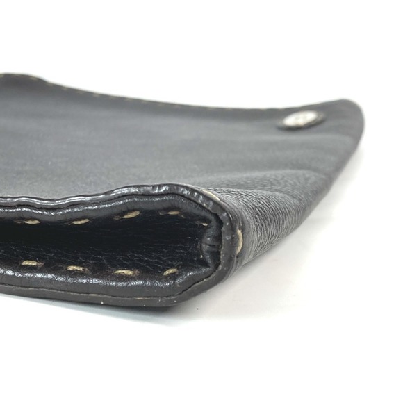 FENDI Selleria L-shaped clutch bag in leather for men, dark brown - Picture 3 of 11